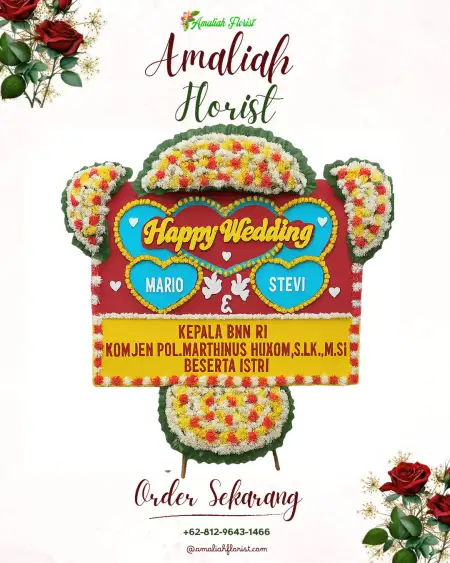 Papan Bunga Pernikahan Singawada